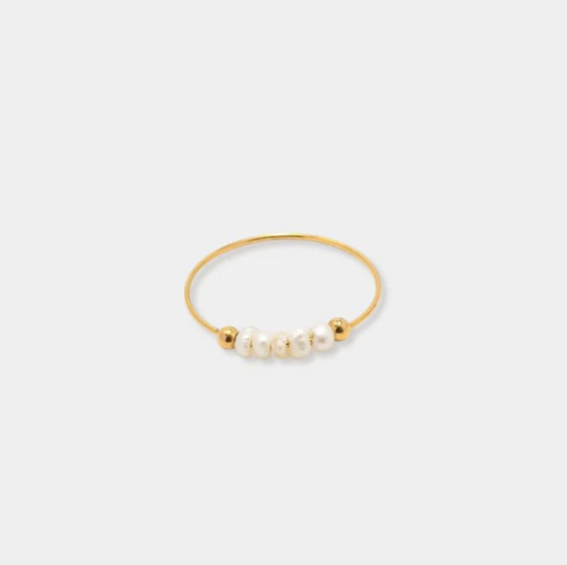 The Blonde Chaos Pearl Ring (one size 7) SS