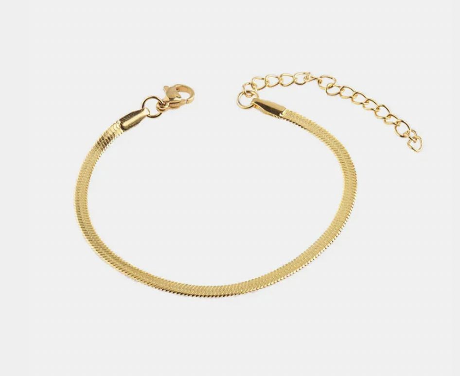 The Blonde Chaos 3mm Herringbone Bracelet