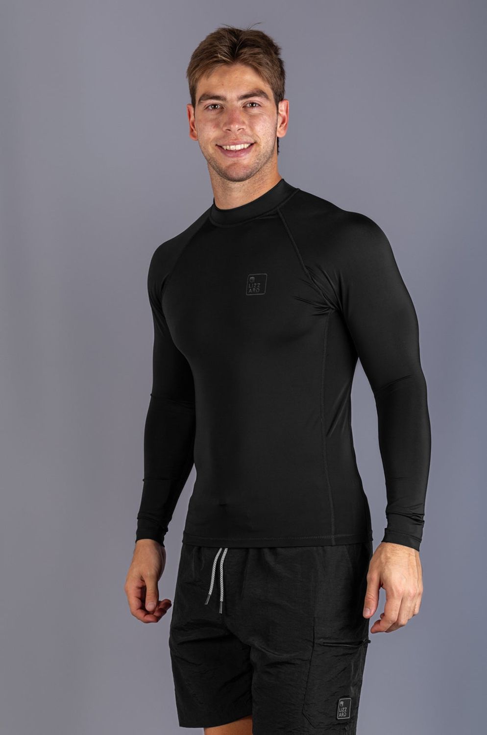 Lizzard Richter - Mens L/S T/Shirt Rashie, Size: XS, Colour: Black