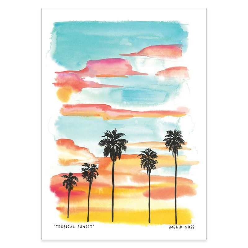 #Ingrid Nuss Tropical Sunset, Size: A4