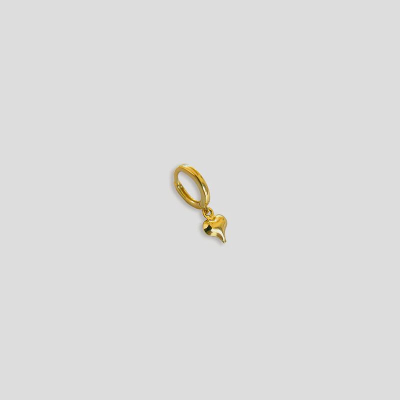 The Blonde Chaos Tiny bold heart huggie BG