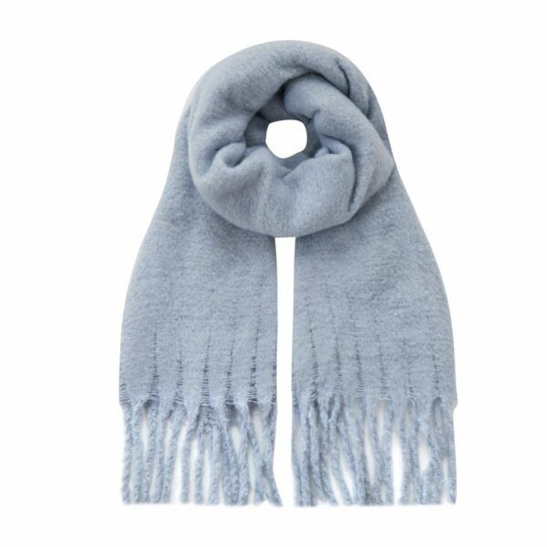 SCARF OVER/SIZED CASHMERE FEEL BLUE