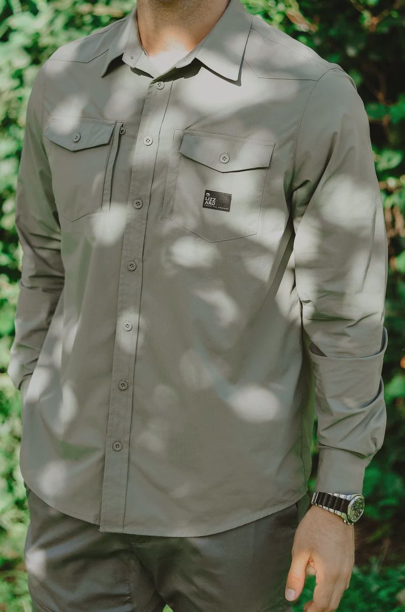 Lizzard Axelle Mens L/S Button Up, Colour: Khaki, Size: S