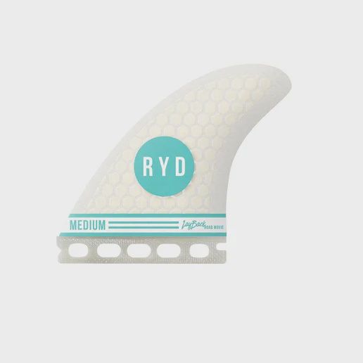 RYD Fins Layback Road Movie Honeycomb White Thruster, Tabs: Single Tab
