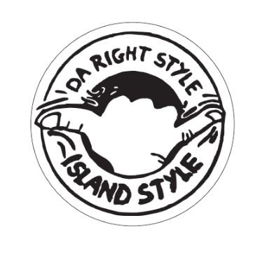 Island Style Da Right Style Licence Disc 95mm, Colour: Black/White