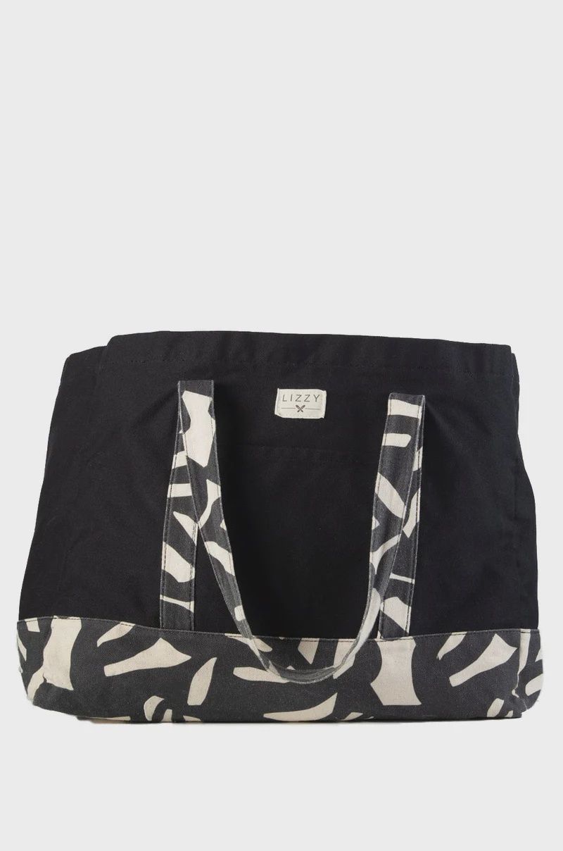 Lizzy Clovee- Ladies Tote Bag, Colour: Black Monochrome