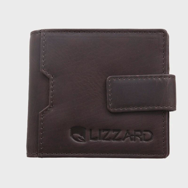Lizzard Kwaduma Leather Wallet Dark Brown