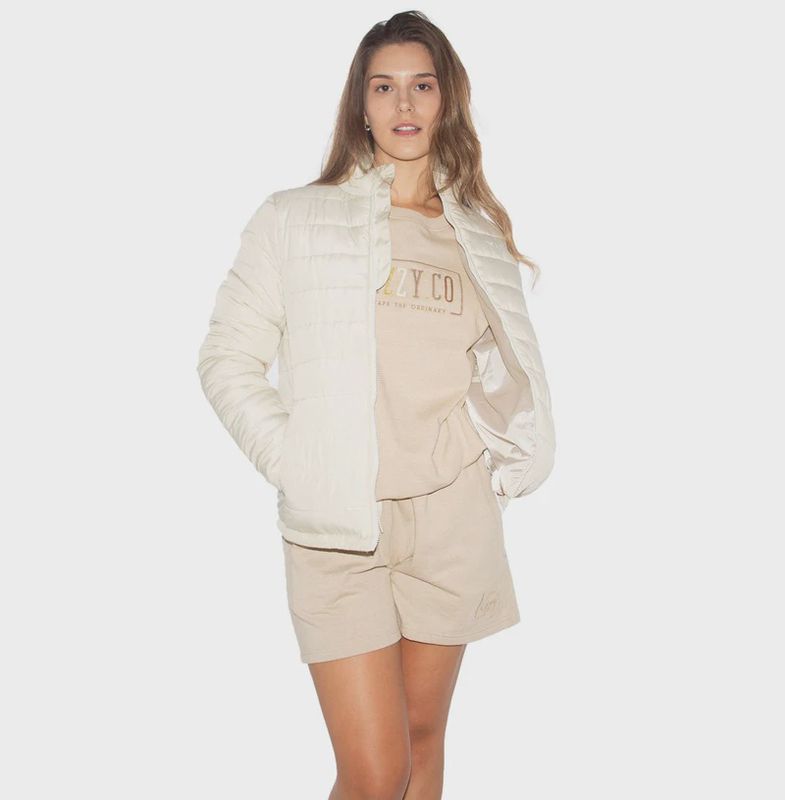Lizzy Amorine Ladies Reversible Puffer Ivory