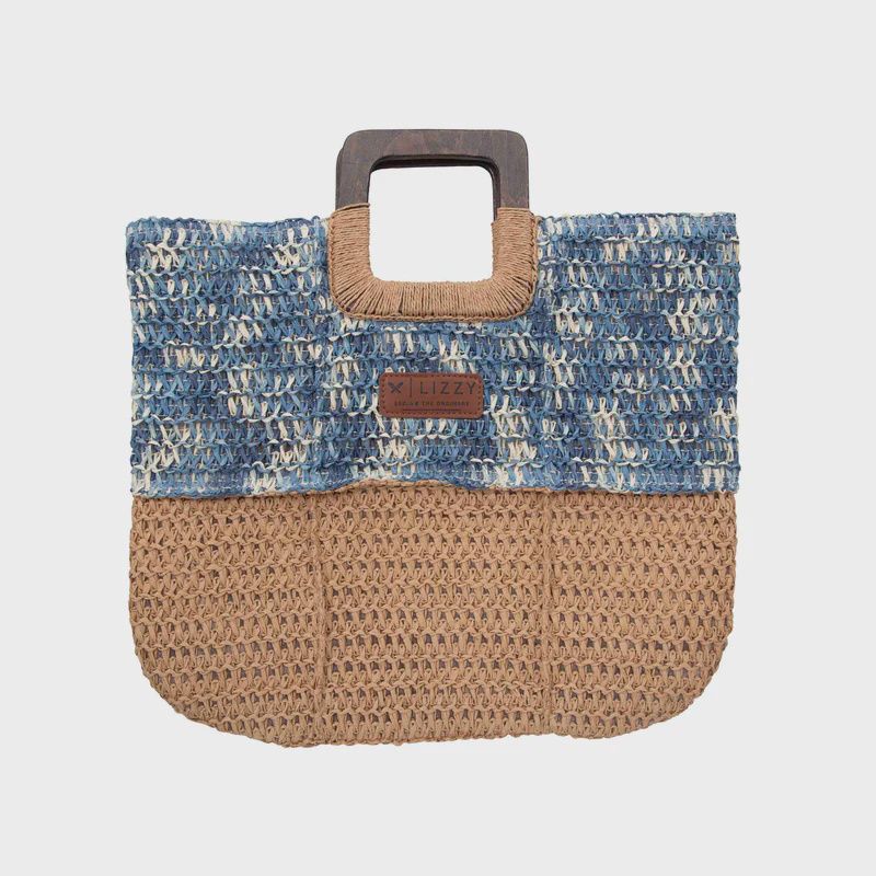 Lizzy Lilyrose Beach Bag Natural/Blue