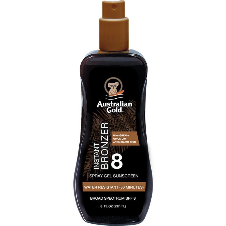 Australian Gold Spray Gel with BRONZER SPF8 237ml