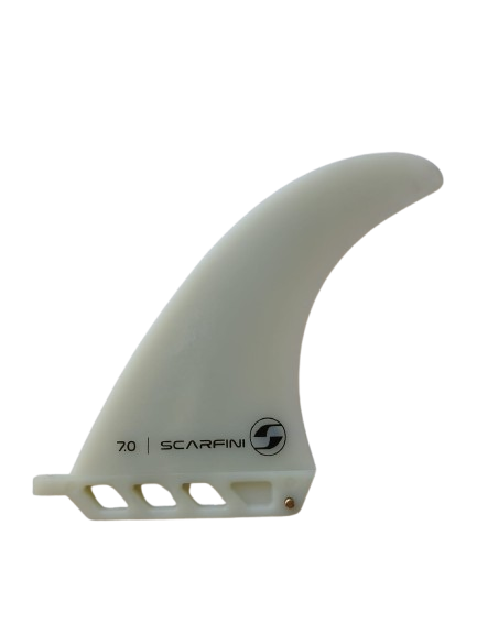 Scarfini 7&quot; Composite Longboard Fin, Size: 7&#39;&#39;, Colour: White