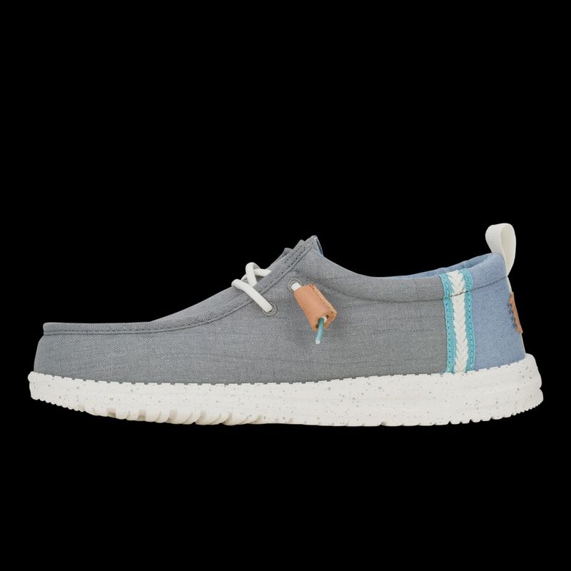Hey Dude Wally Summer Linen Monument Grey/Faded Denim