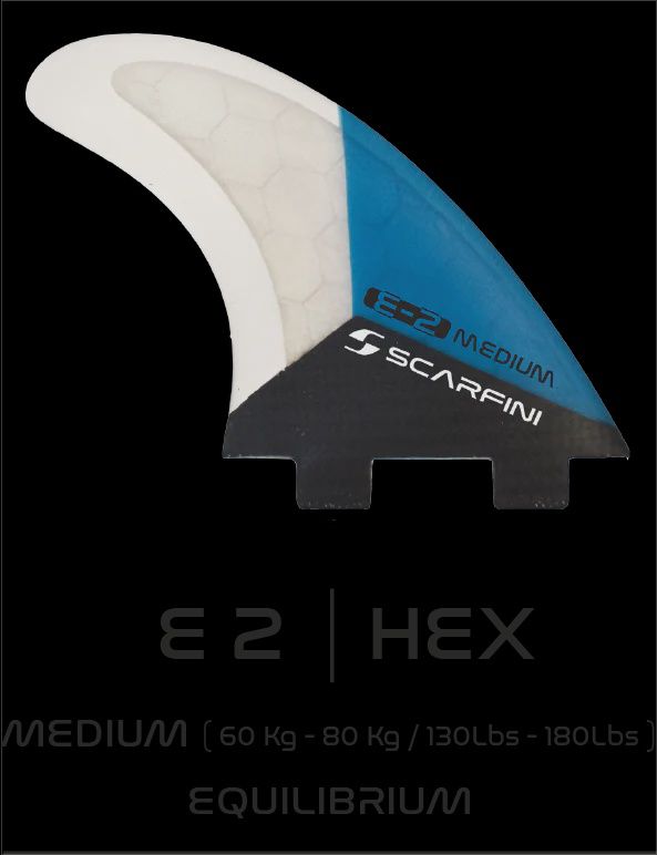 Scarfini Equilibrium Thruster Fin Set, Style: E-2 M, Type: Twin Tab