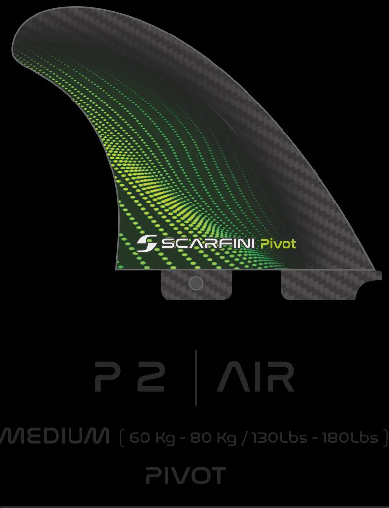 Scarfini Air Pivot Thruster Fin, Size: P-2 Medium, Tabs: FCSII