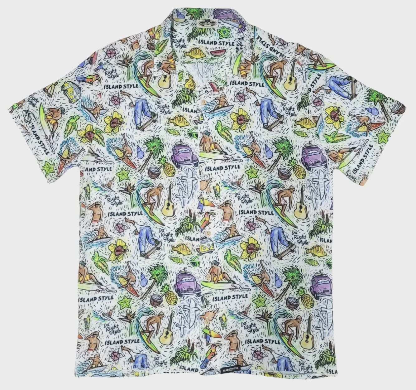 Island Style Summer Holidays Hawaiian Button Thru Aloha Shirt