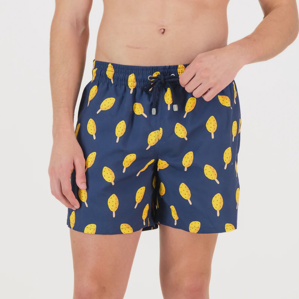 Mid-Length Swim Shorts | Navy Lolly, Colour: Icon Print, Size: S