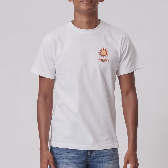 Holmes Brother Sunbleached Ss Tee, Colour: White, Size: S