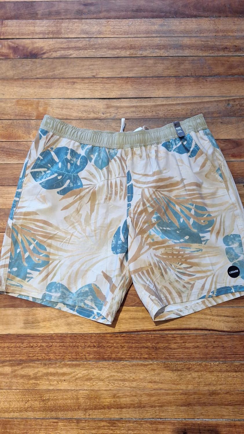 Hotah Mens Elasticated Boardie, Colour: Foilage, Size: S