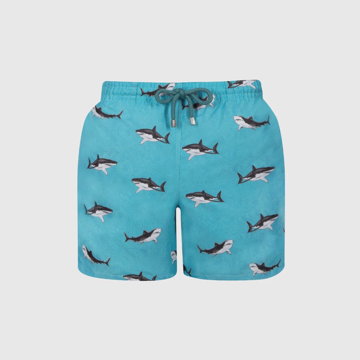 Mid-Length Swim Shorts | Sharks, Colour: Teal, Size: S