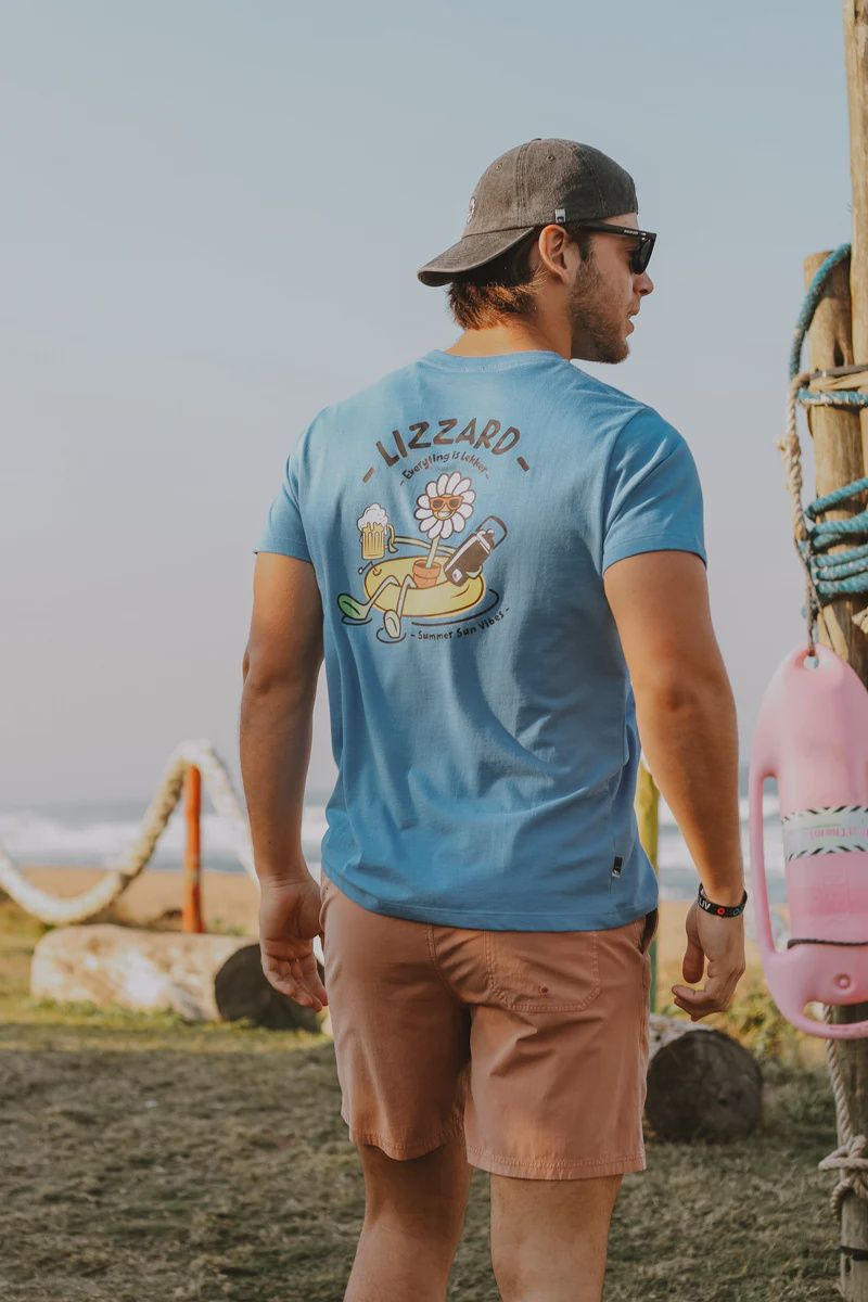 Lizzard Jaziel - Mens S/S Tee, Colour: Blue, Size: S