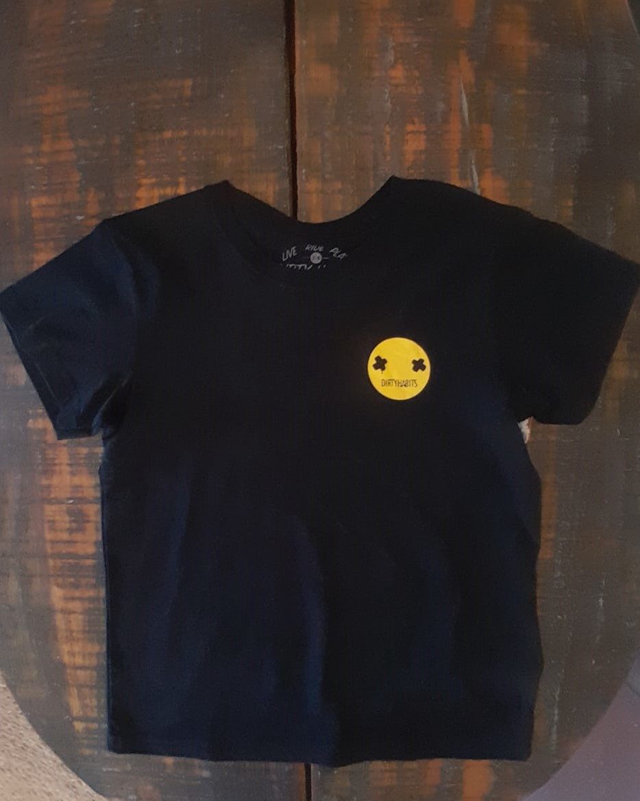Dirty Habits  Kids Smiley Groms Tee, Colour: Black, Size: 0-1