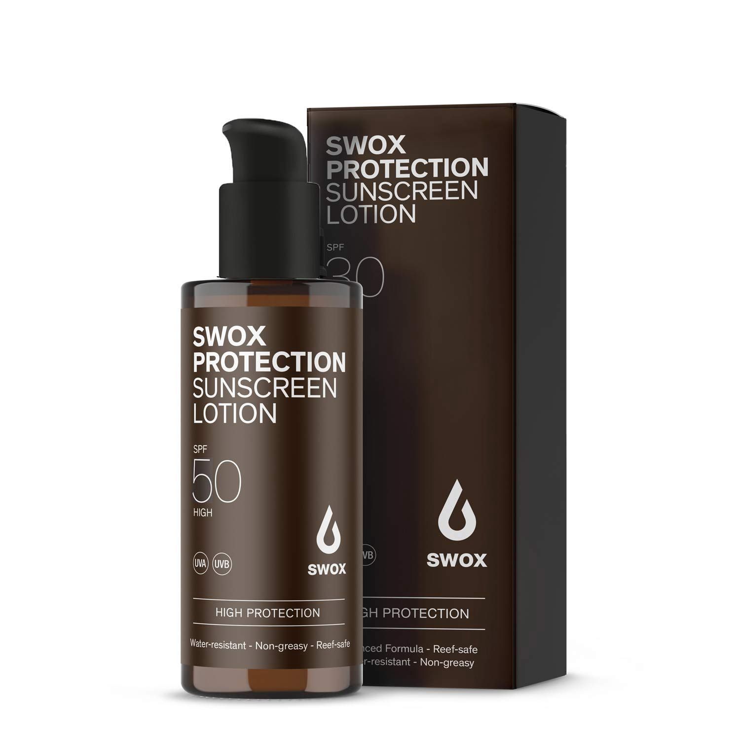 Swox Lotion Pump 150ml, Type: SPF50