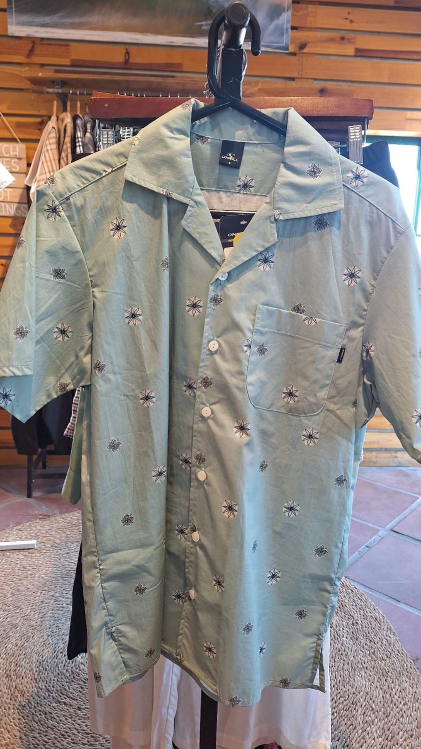 Mini Art Ss Woven Shirt Aqua, Size: S