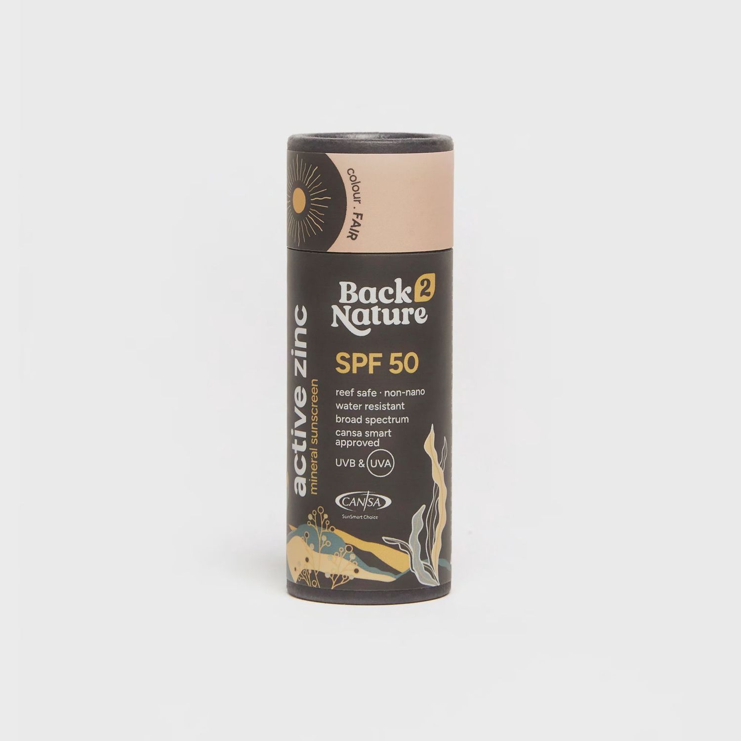 Back 2 Nature Active Zinc SPF50 40g, Colour: Fair