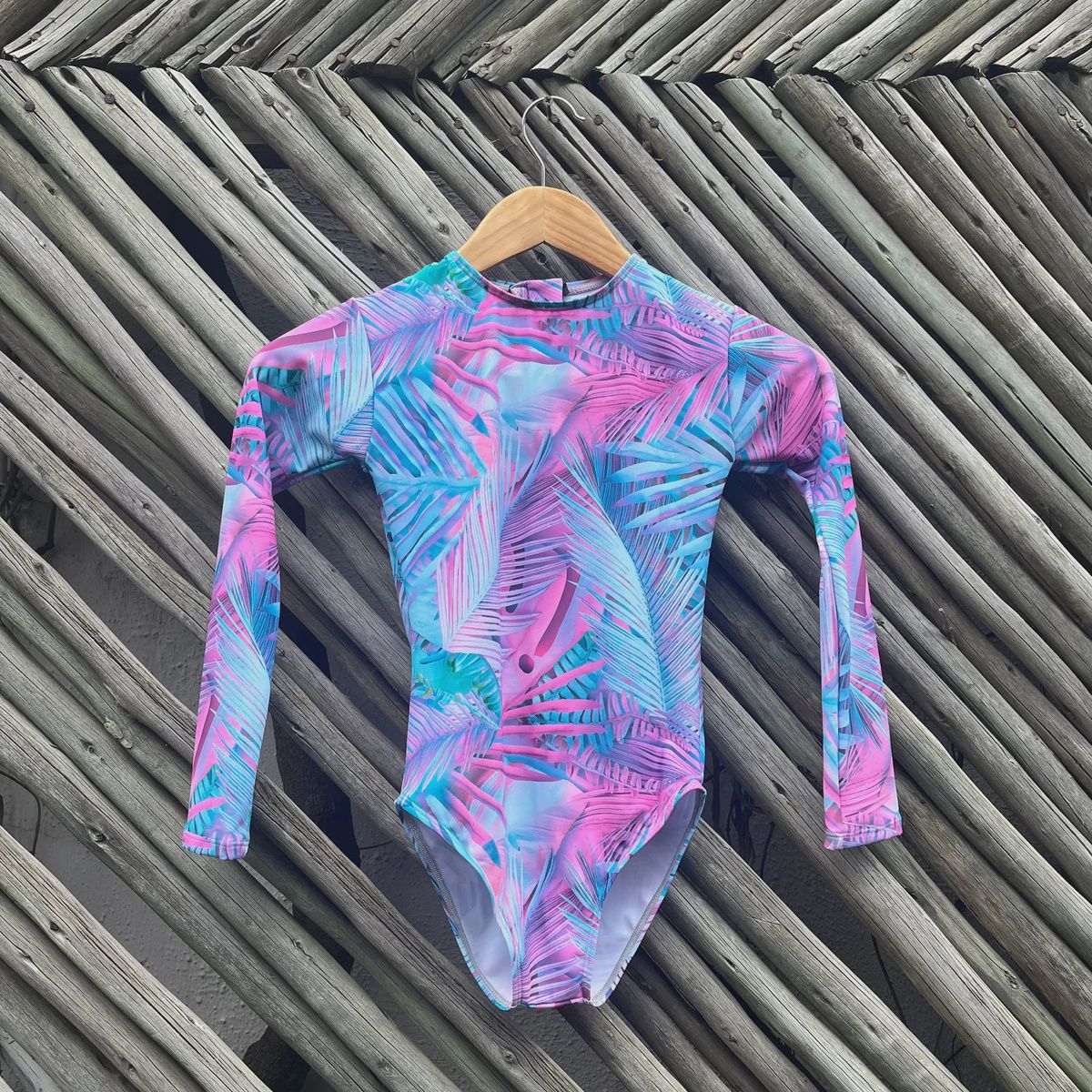 Surf Sense Long Sleeve Surf Suit Girls, Colour: Candy Floss, Size: 1-2