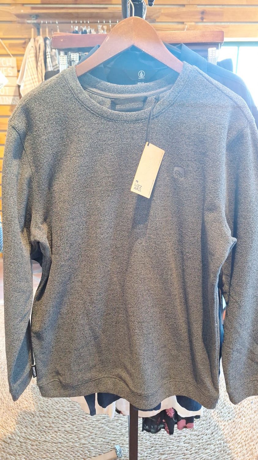 Slammer- Mens Crew Neck Pullover Sweater, Colour: Charcoal, Size: S