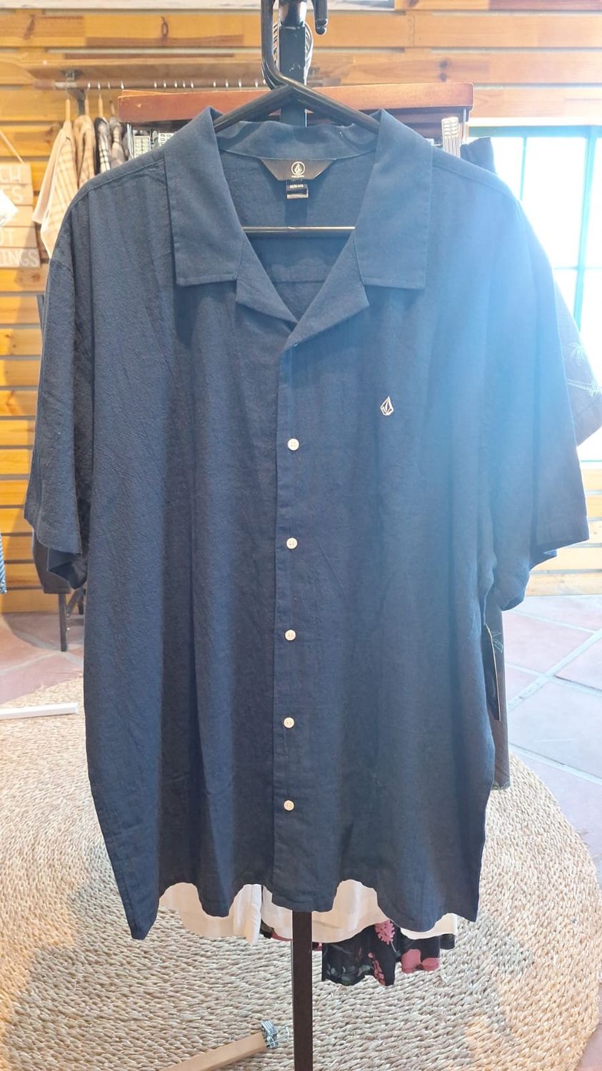 Volcom STONE BREAK WATER S/S WOVEN SHIRT, Colour: NAVY PAINT, Size: S