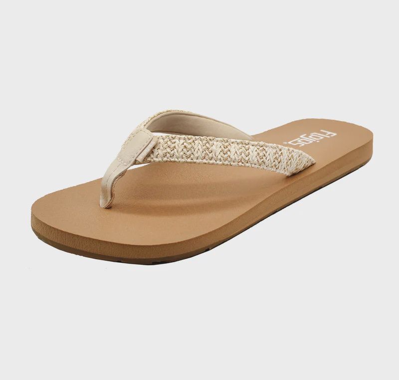 #FLOJOS Womens Juno Weave- 129, Colour: Ivory Metallic, Size: UK4