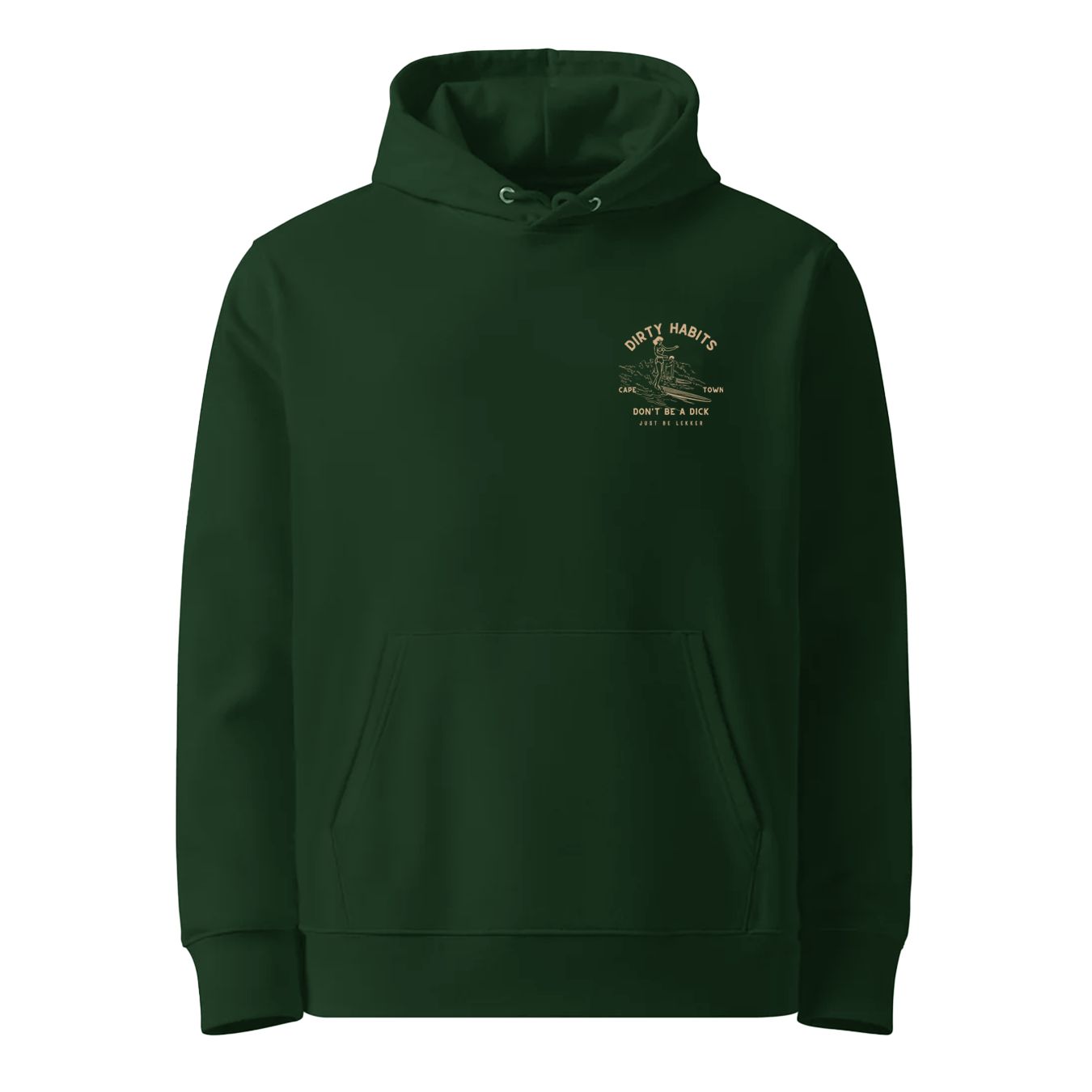 Dirty Habits Surfer Hoodie Evergreen, Size: S