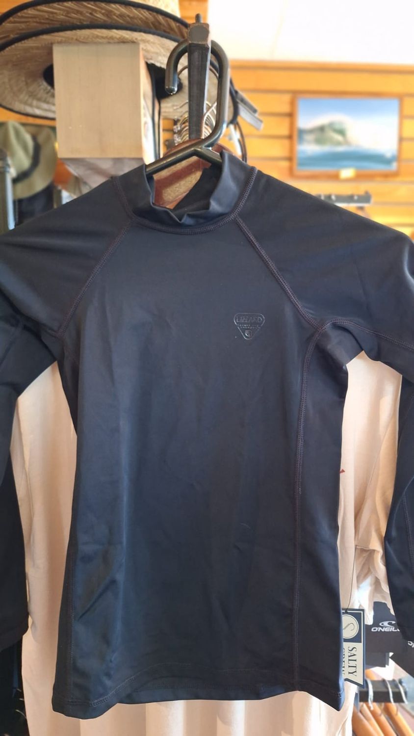 Lizzard Pore - Teen Boys L/S Rashie, Colour: Black, Size: 7-8