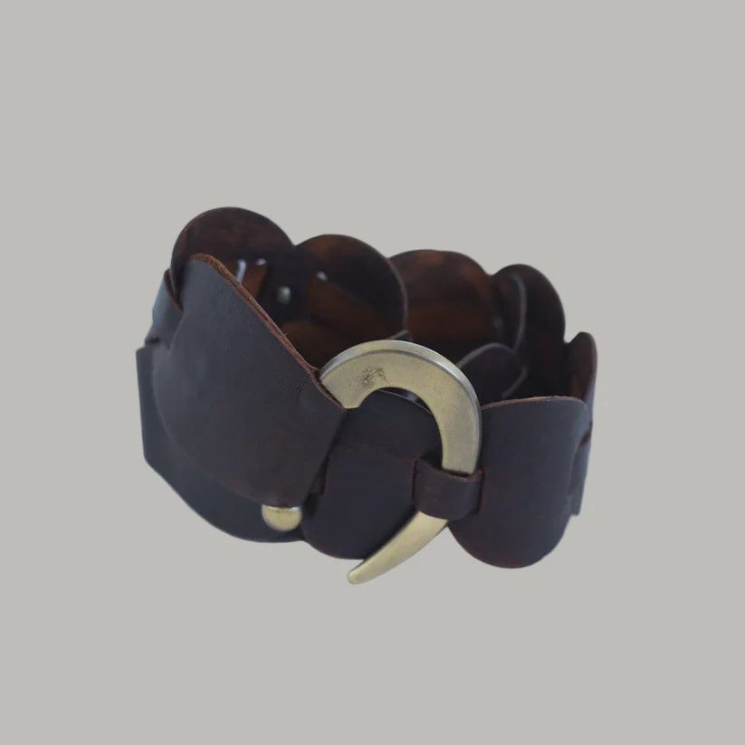 #Sunseed Thread Leather Belts, Colour: Black, Size: S
