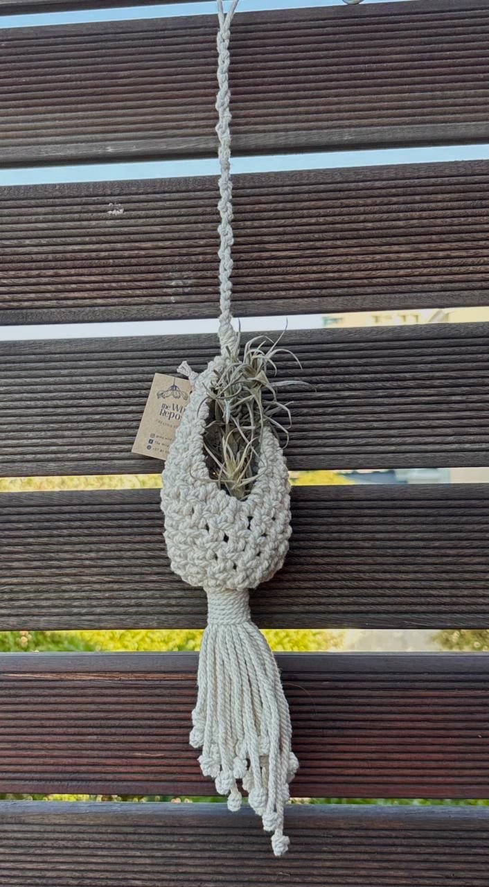 #The Wild Repose Macrame Air Pod Plant Hangers, Size: S, Style: Air Pod Hanger