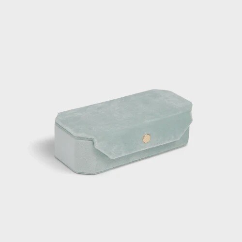 Spartina 449 Velvet Snap Closure Jewelry Box Sea Foam