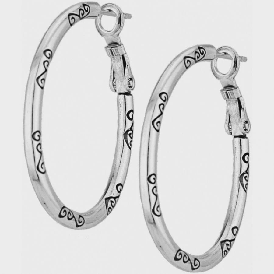 Brighton Oval Hoop Charm Earrings