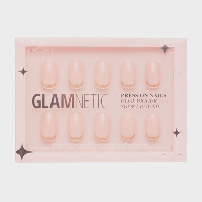 Glamnetic Goal Digger Short Round Press-On Nails