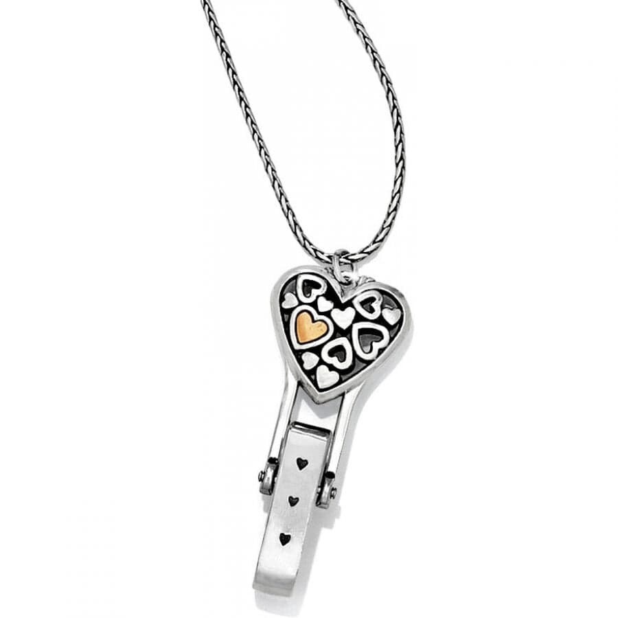 Brighton Floating Heart Badge Clip Necklace