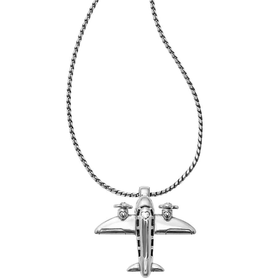 Brighton Aviator Badge Clip Necklace