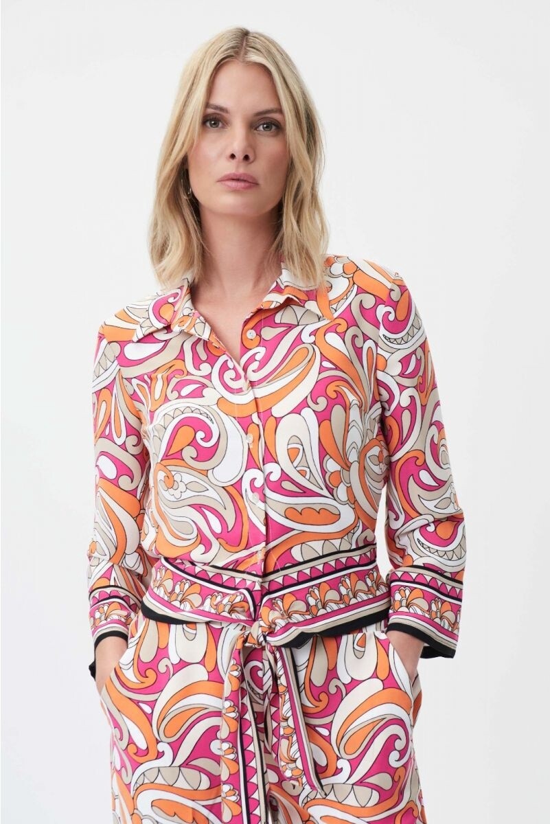 Joseph Ribkoff Vanilla/Multi Blouse, Size: 4