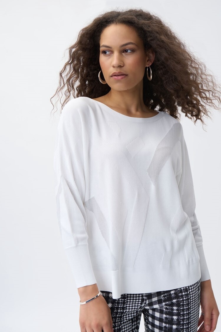 Joseph Ribkoff Boxy Boat Neck Sweater