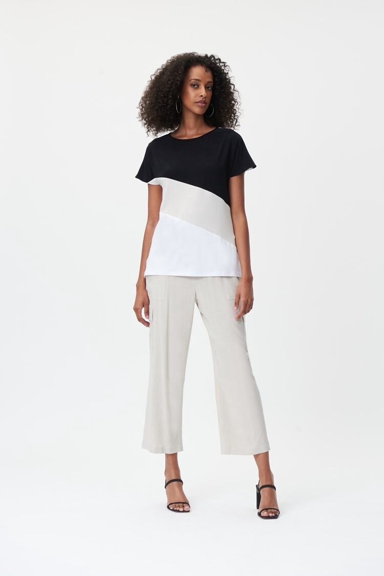 Joseph Ribkoff Colour-Block Short-Sleeve Top