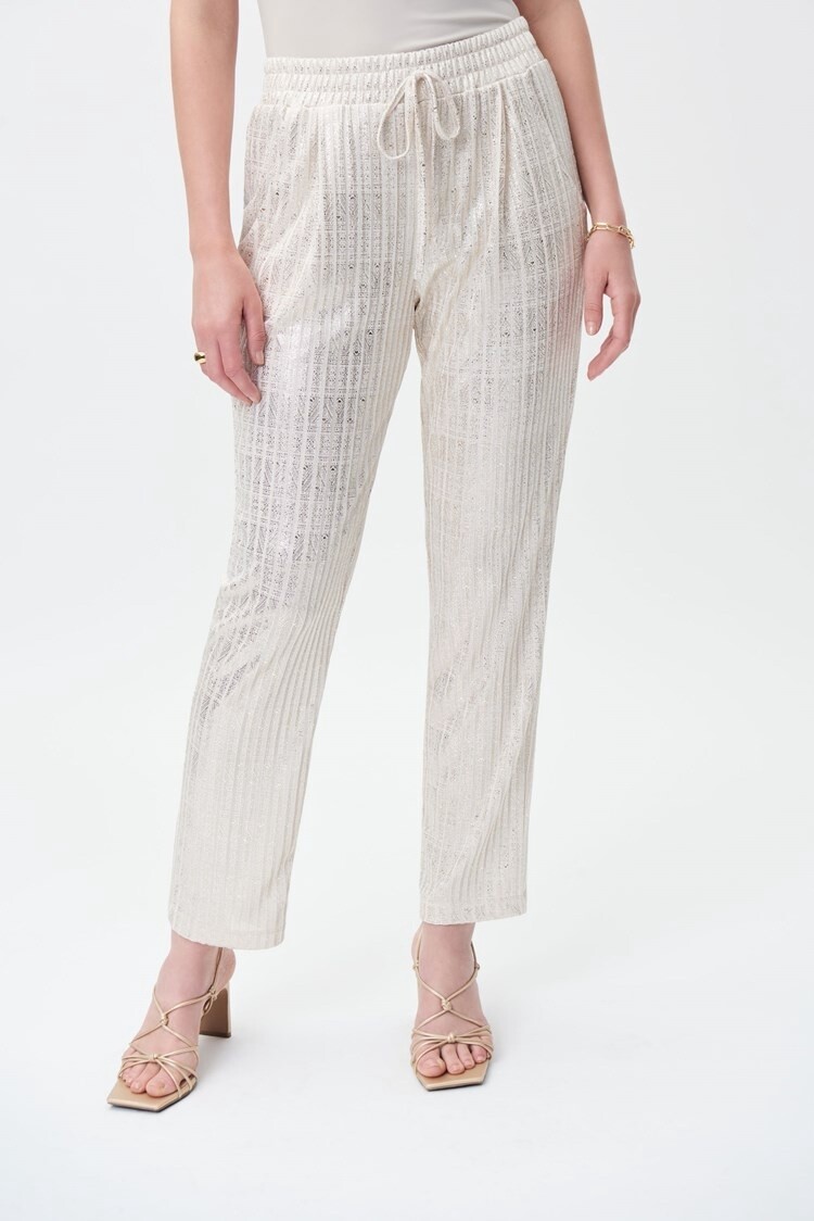 Joseph Ribkoff Foiled Novelty Knit Jogger Pants