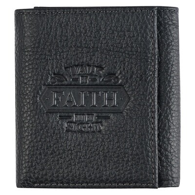 Men's Genuine Leather Wallet - Walk by Faith