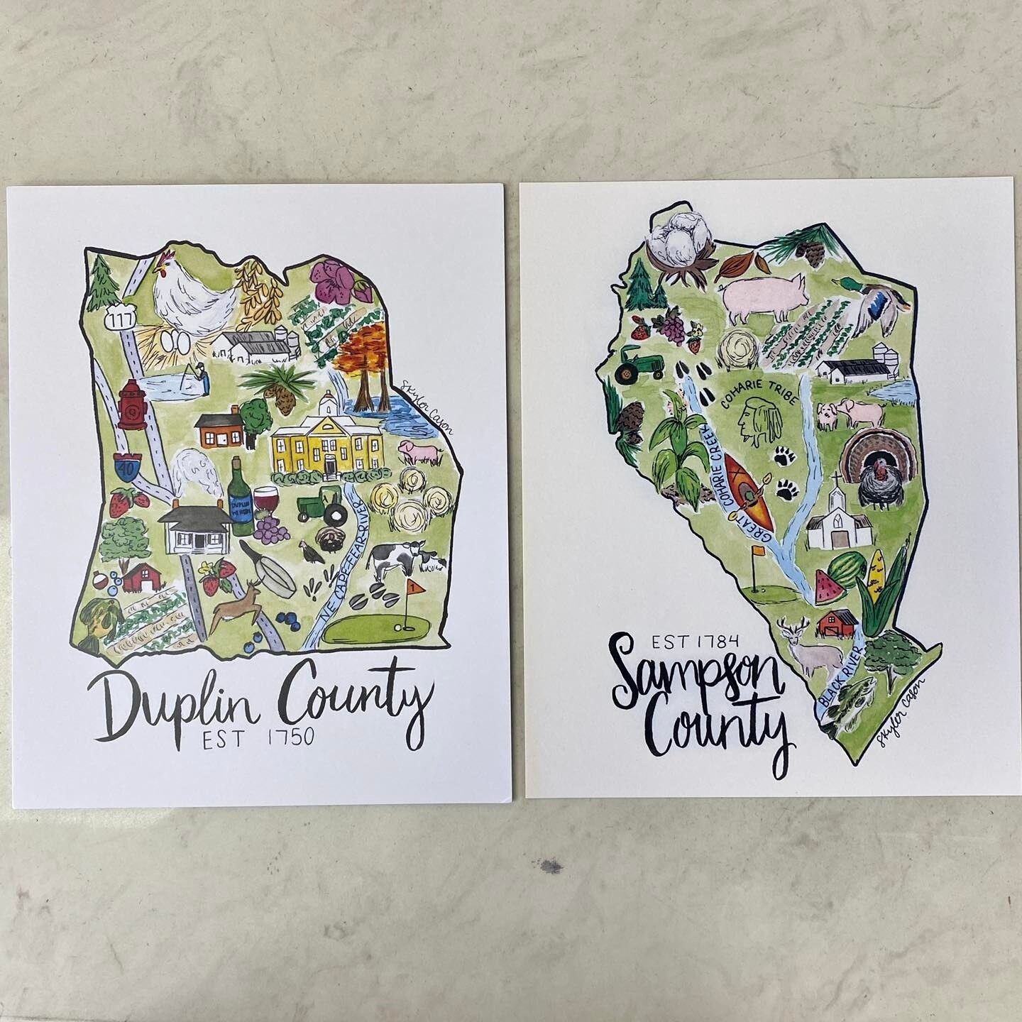 County Prints by Skyler Hope Designs