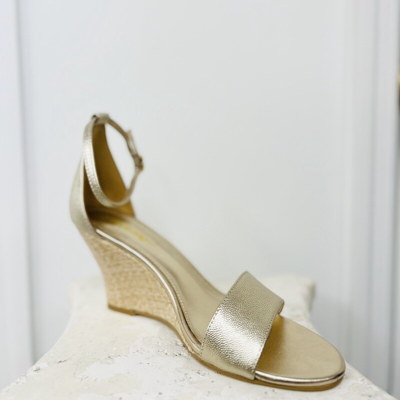 Lilly Pulitzer Bridgette Gold Metallic Wedge
