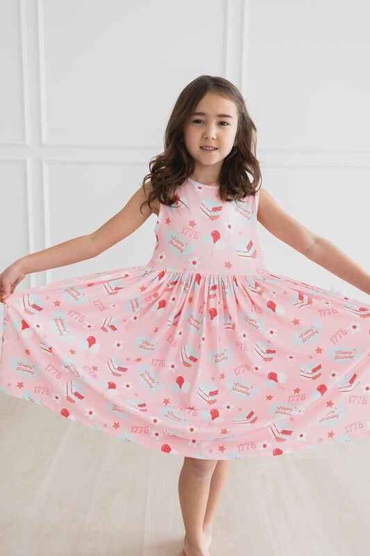 Mila and Rose Happy Birthday USA Tank Twirl Dress