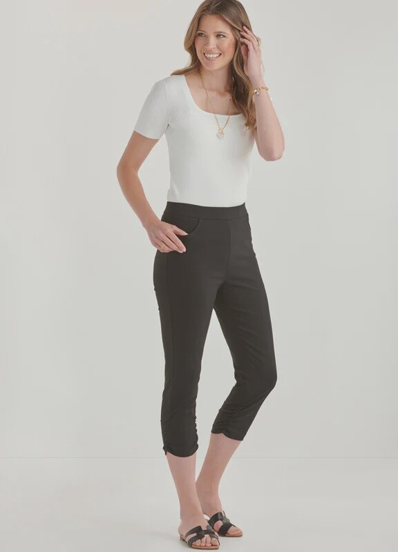 Charlie Paige Ruched Cuff Capri
